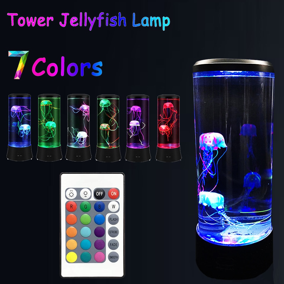 1 pcs 큰 해파리 램프 LED 색상 변경 홈 장식 밤 빛 해파리 수족관 스타일 Led 램프